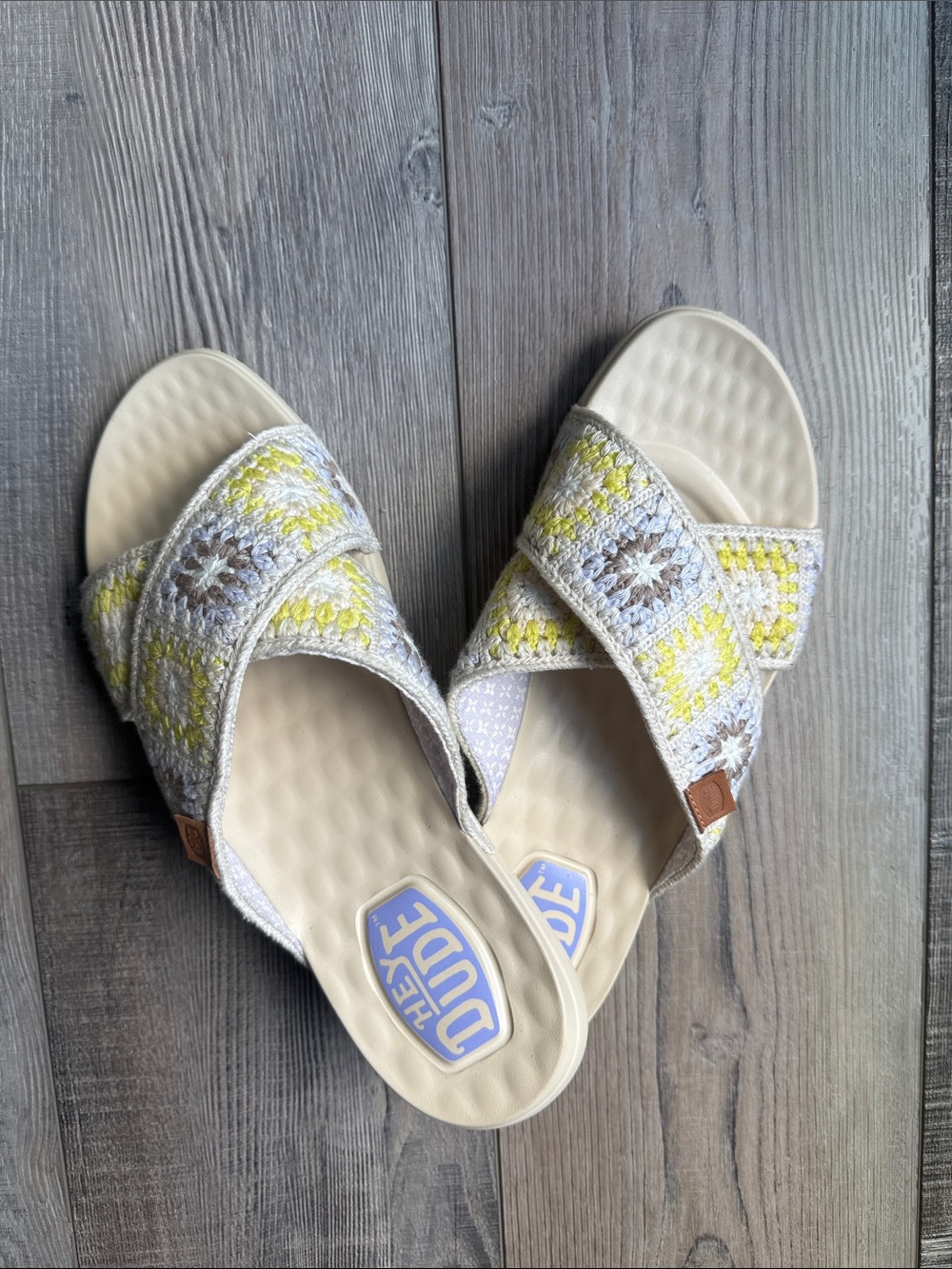 Hey Dude Crochet Slide Sandals